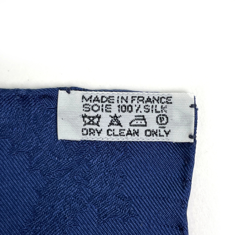 HERMES Authentic Blue Silk Scarf - Picture 2 of 4